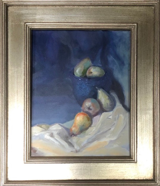 Pears and Pot original framed
